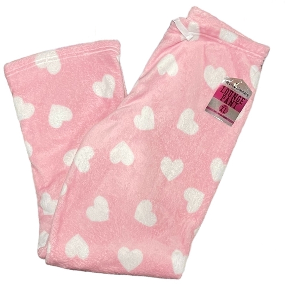 NWT Valentines Pink Plush Lounge Pants Comfy Soft Snuggly Pants Extra Large XL - Picture 9 of 15